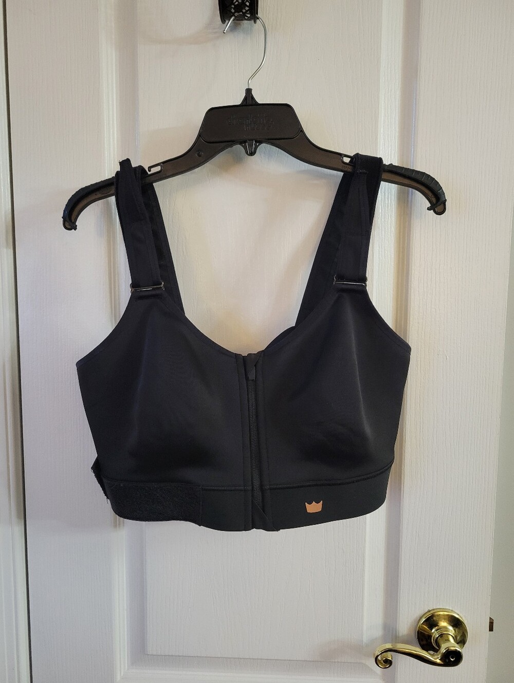 SHEFIT Flex Sports Bra Medium Impact Adjustable Black Gold 3Luxe (3XL)
